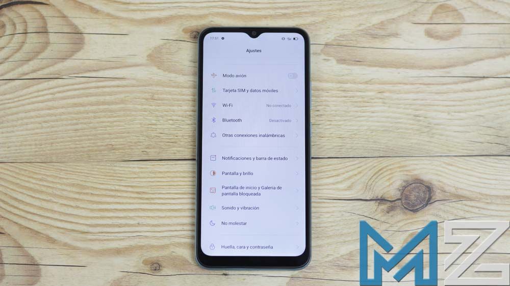 Ajustes en el realme C21