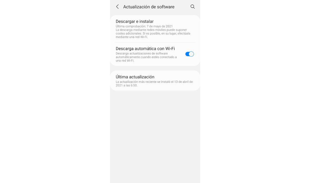 actualizar movil