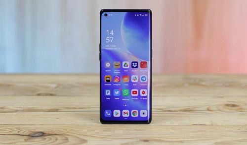 Teléfono OPPO Find X3 Neo con fondo