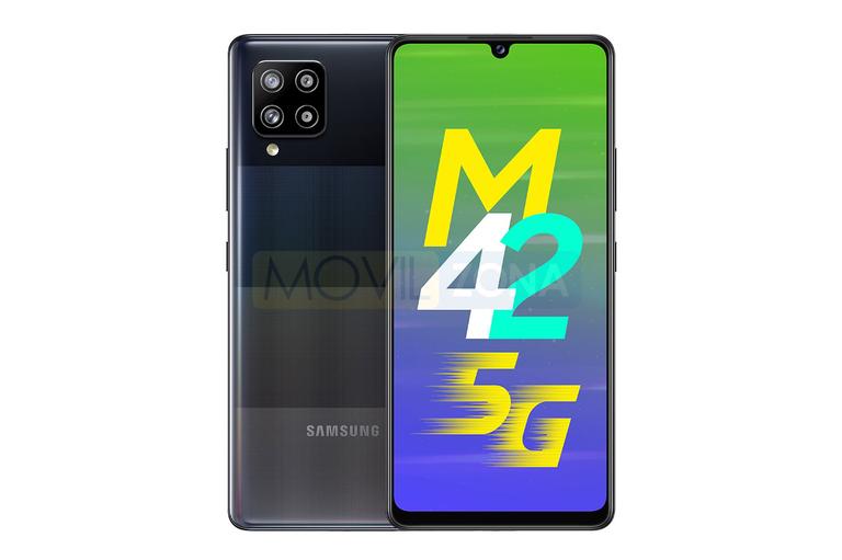 Samsung Galaxy M42 5G diseño negro