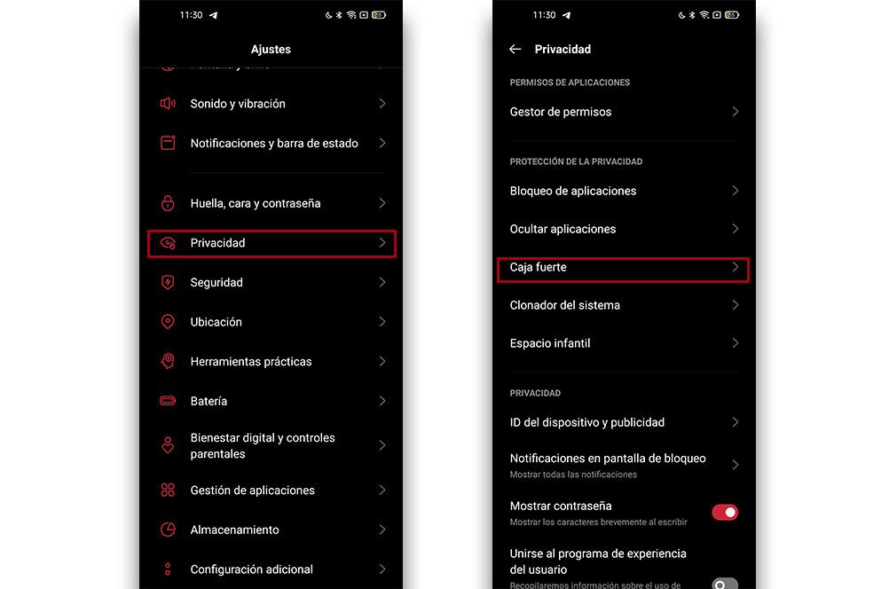 caja fuerte oppo