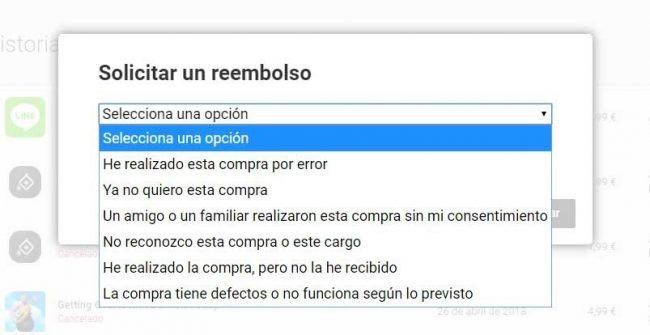 devolución google play