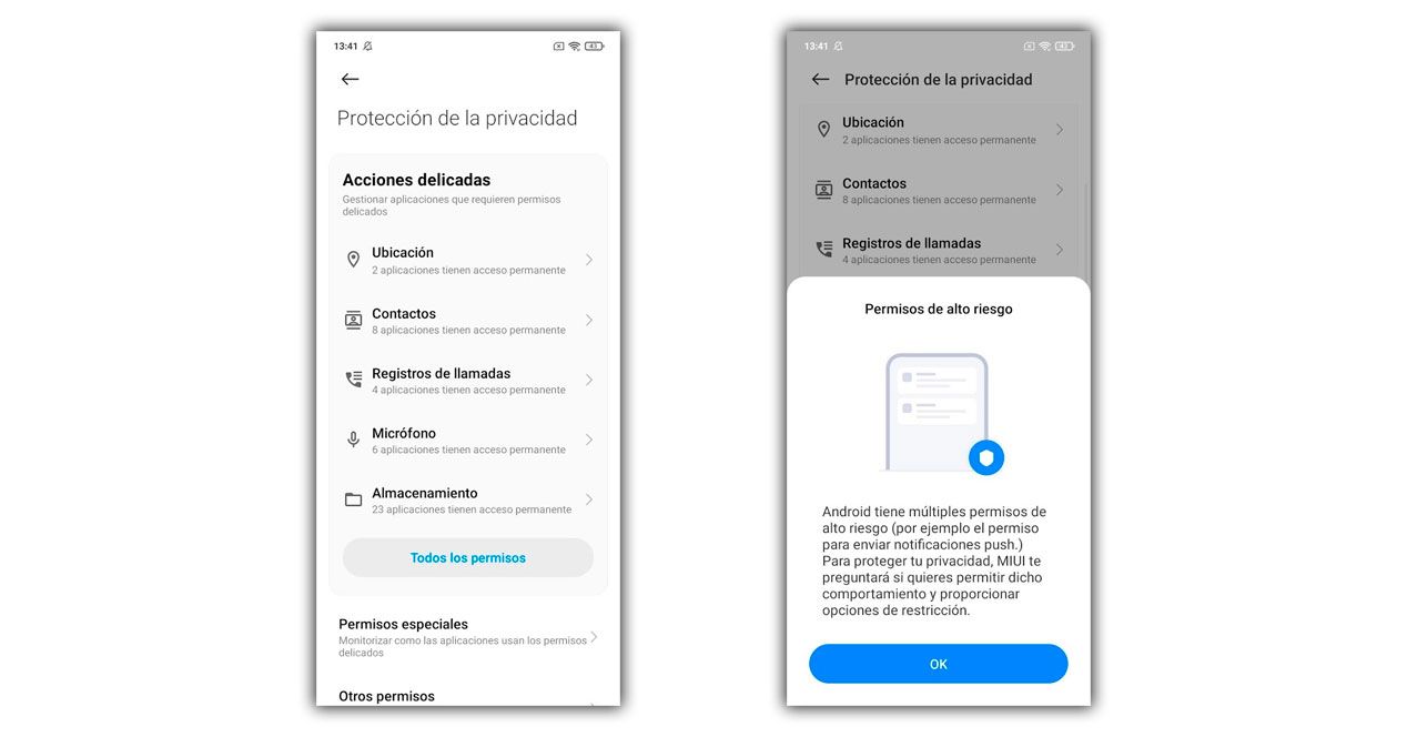 privacidad xiaomi miui 12