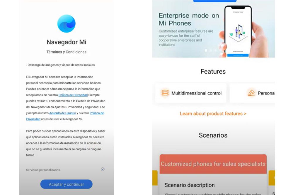 Modo empresa Xiaomi
