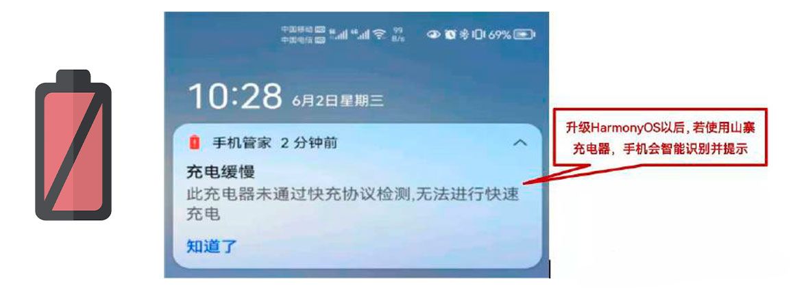 alerta batería huawei