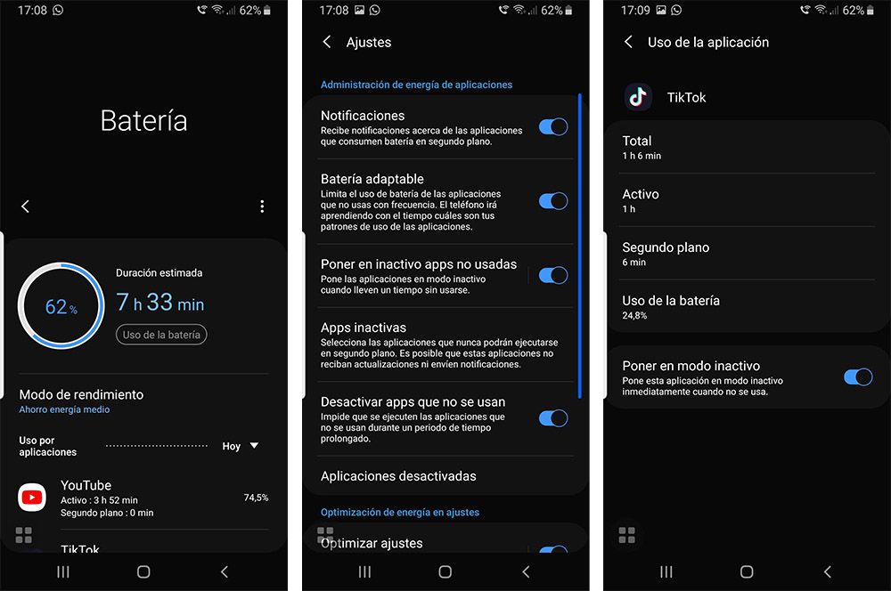 Apps inactivas Samsung