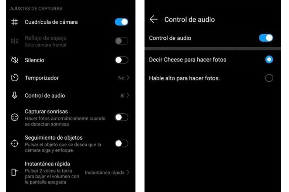 Control de audio Huawei