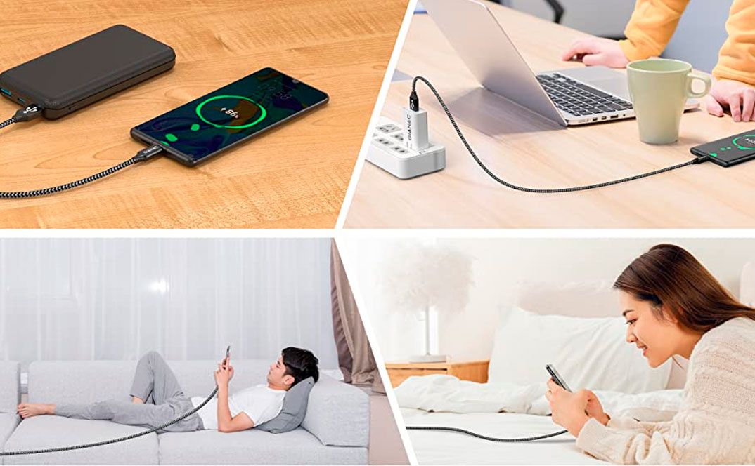 diferentes cables largos movil