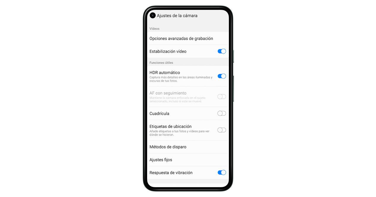 estabilización video Samsung