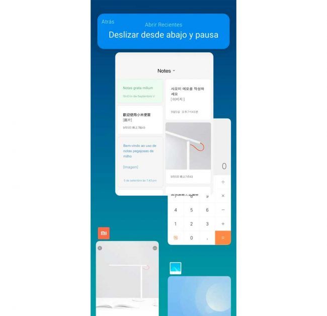 móviles xiaomi gestos navegación