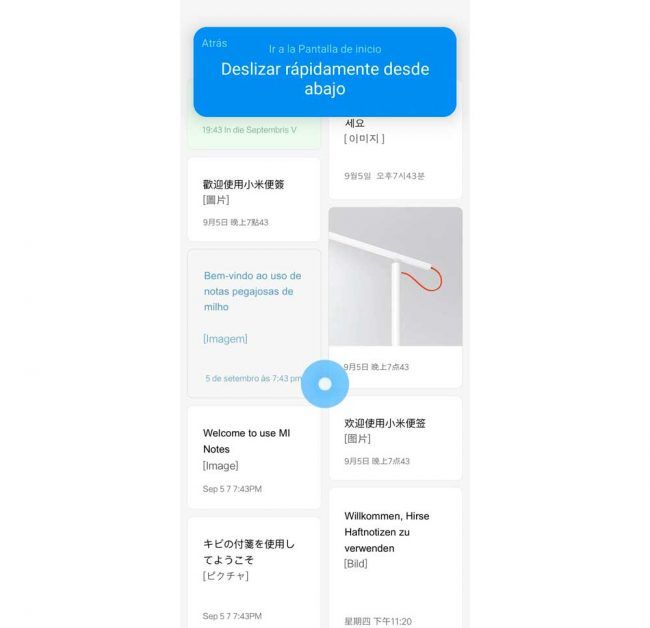 móviles xiaomi gestos navegación