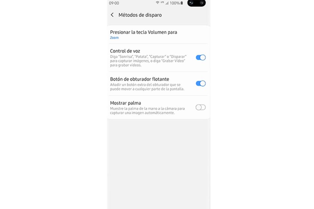Métodos de disparo en Samsung