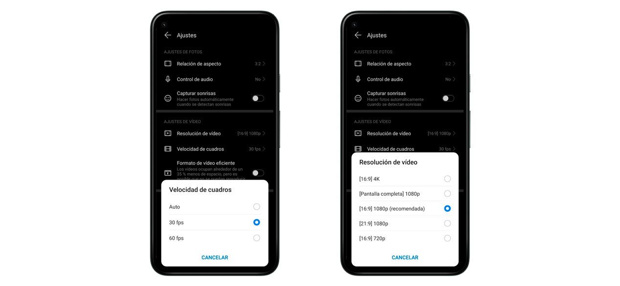 resolución fps movil