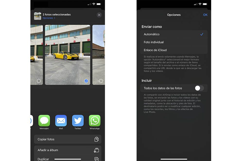 Ubicación de las imágenes en iPhone