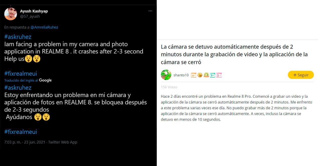problema cierre camara realme 8