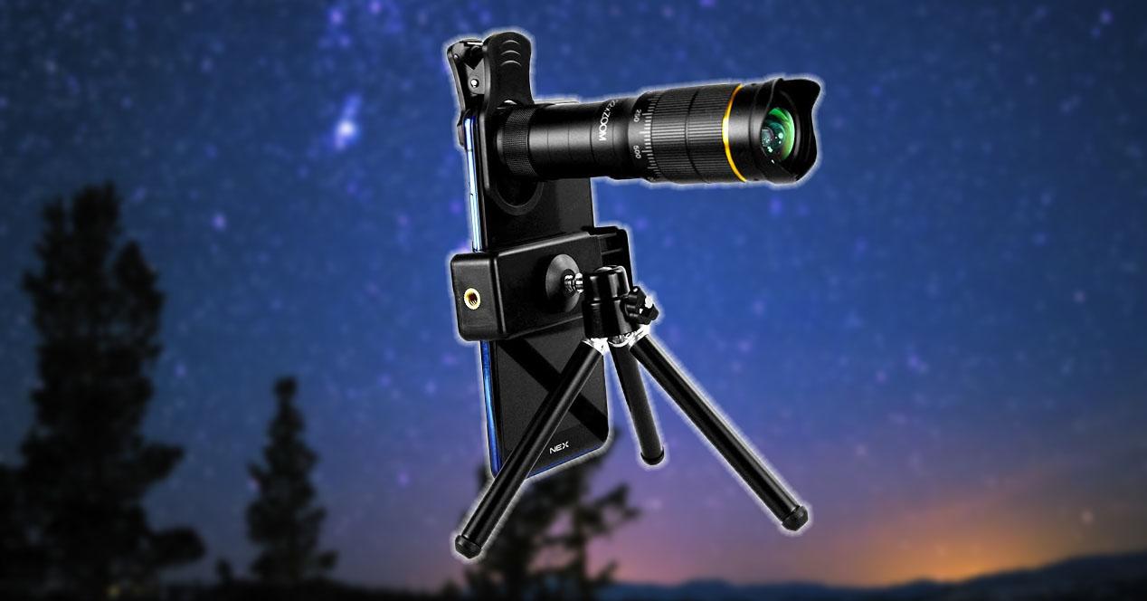 Accesorios móvil para la fotografía de estrellas
