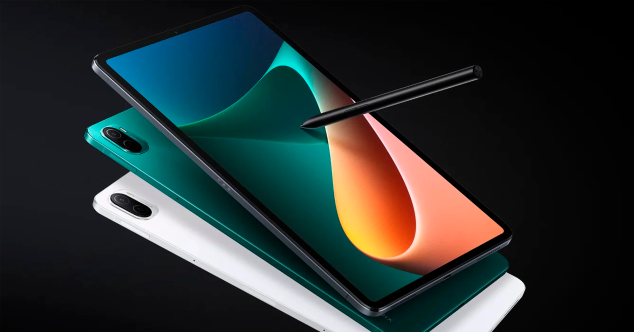 Tres Xiaomi Pad 5 con stylus