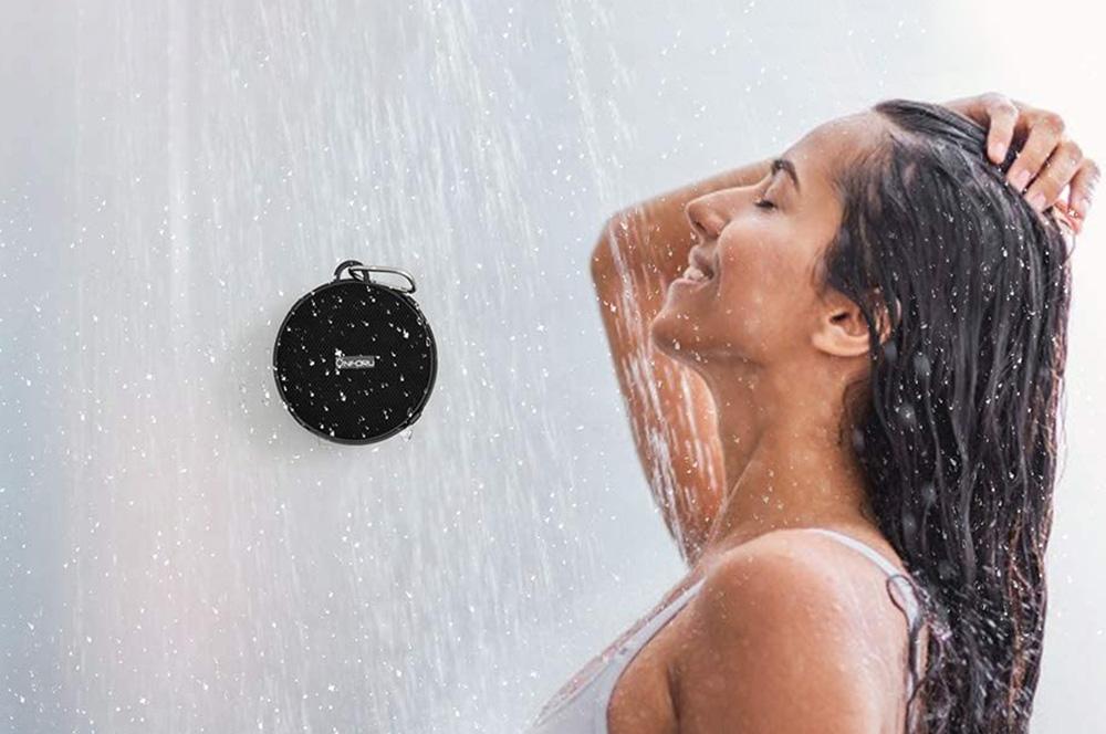 Altavoz Bluetooth impermeável para ducha