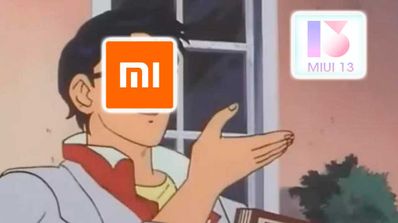 Meme mariposa con logo Xiaomi y MIUI 13