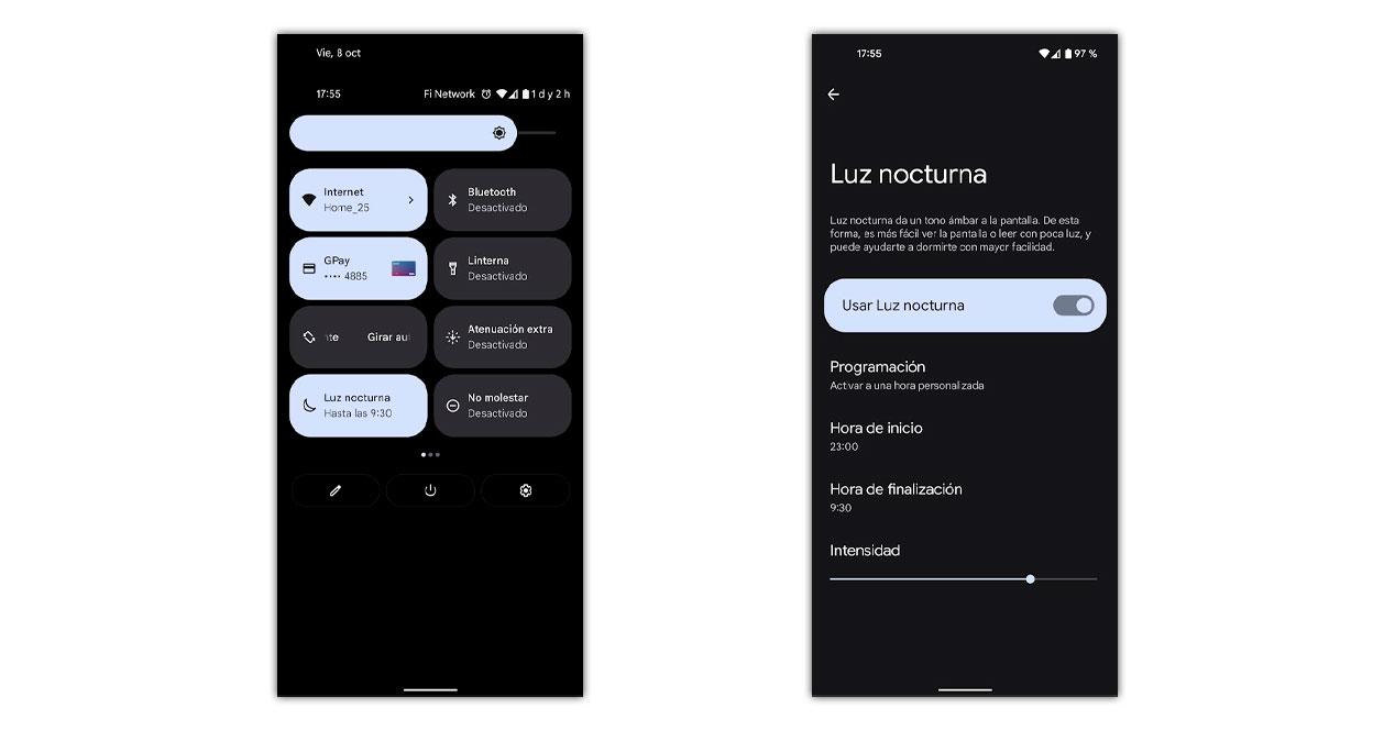 luz nocturna android