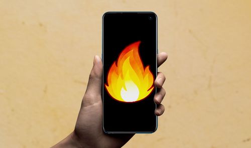 Pantalla del móvil quemada
