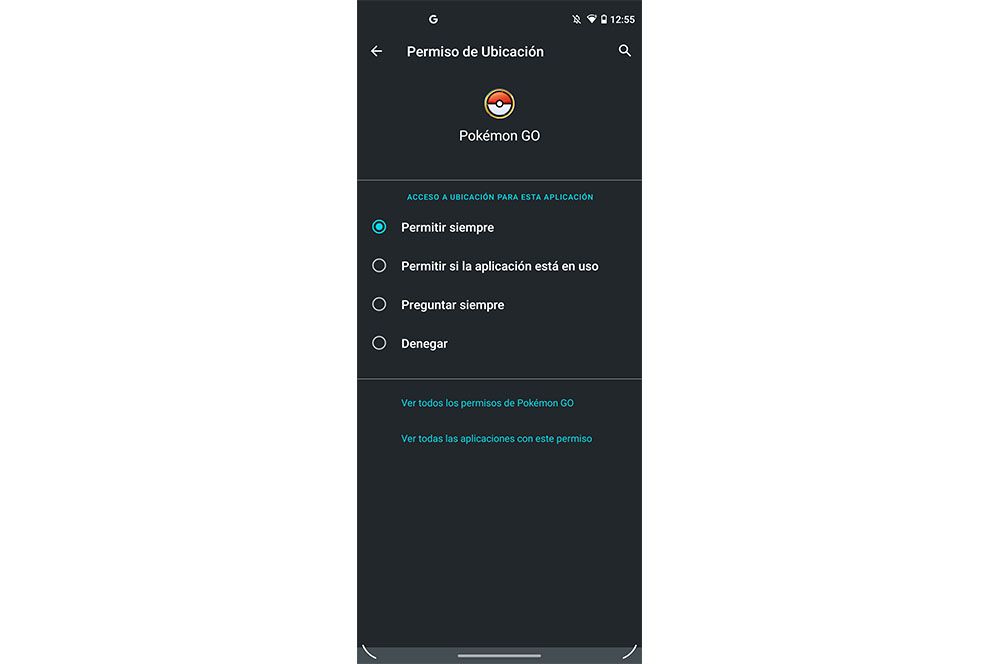 Permisos ubicación Pokémon Go
