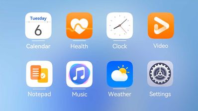 Pantalla de inicio de un móvil Huawei mostrando la interfaz y los iconos característicos del sistema operativo