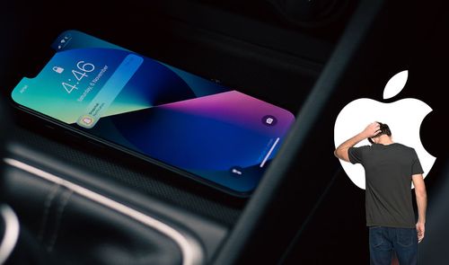 iphone 13 apple agachar cabeza persona