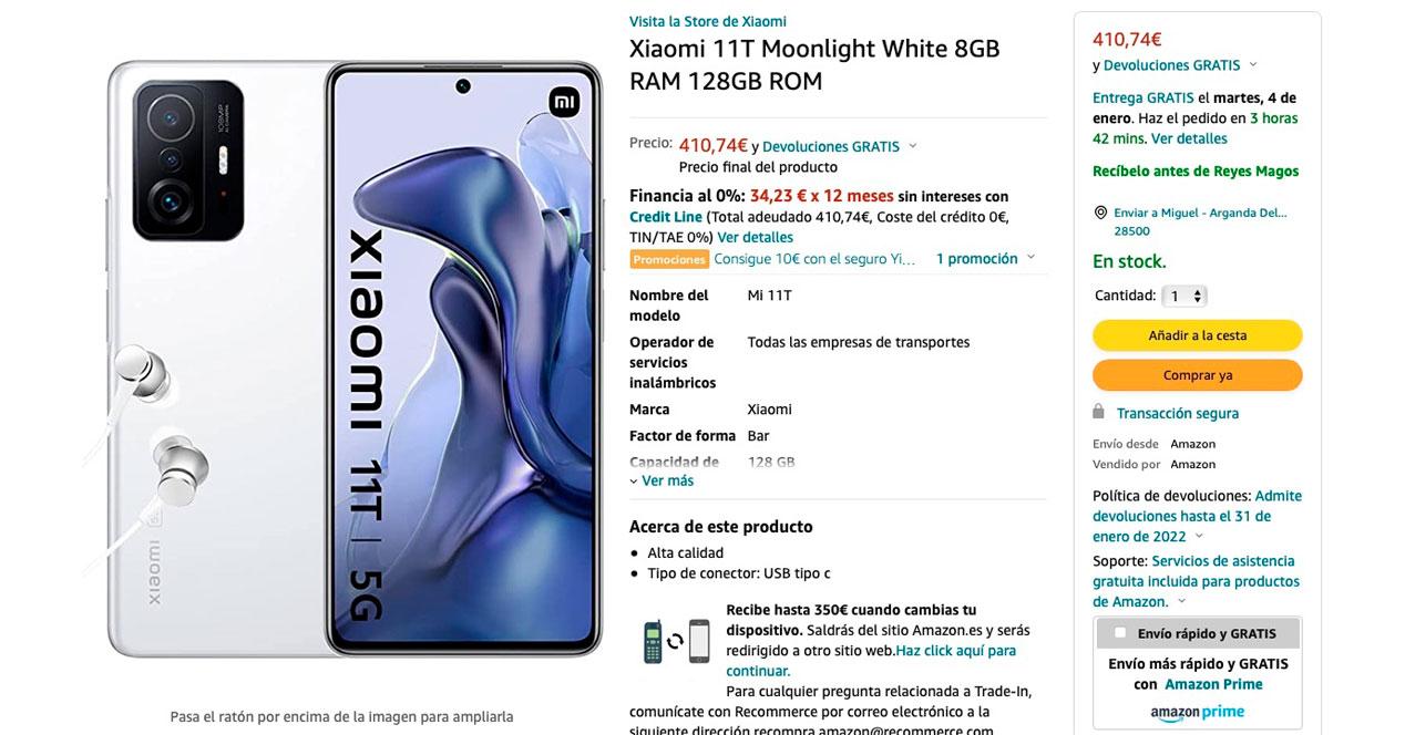 Xiaomi 11T oferta Amazon
