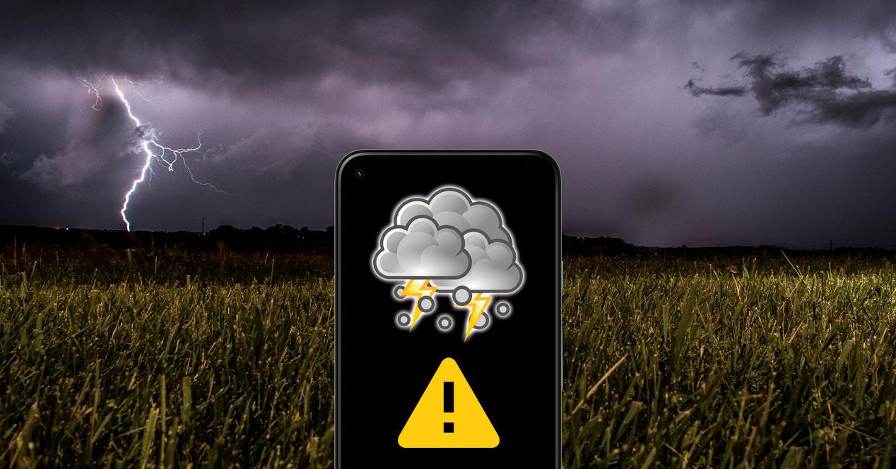 Android-Handy-Sturmwarnung