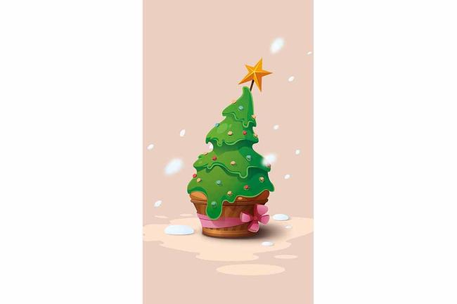 Fondo navideño para el móvil con árbol