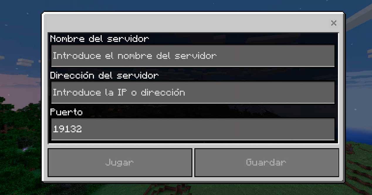 Añadir servidor Minecraft