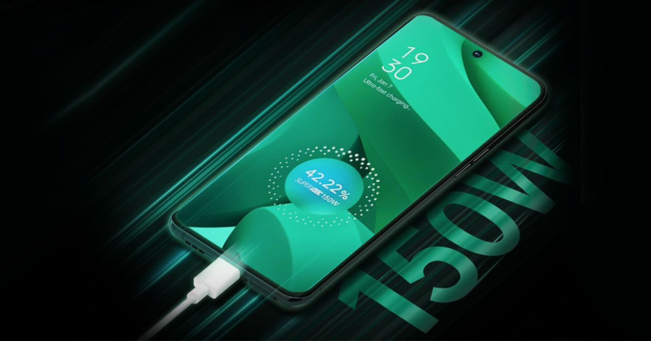 carga rapida oppo supervooc 150w