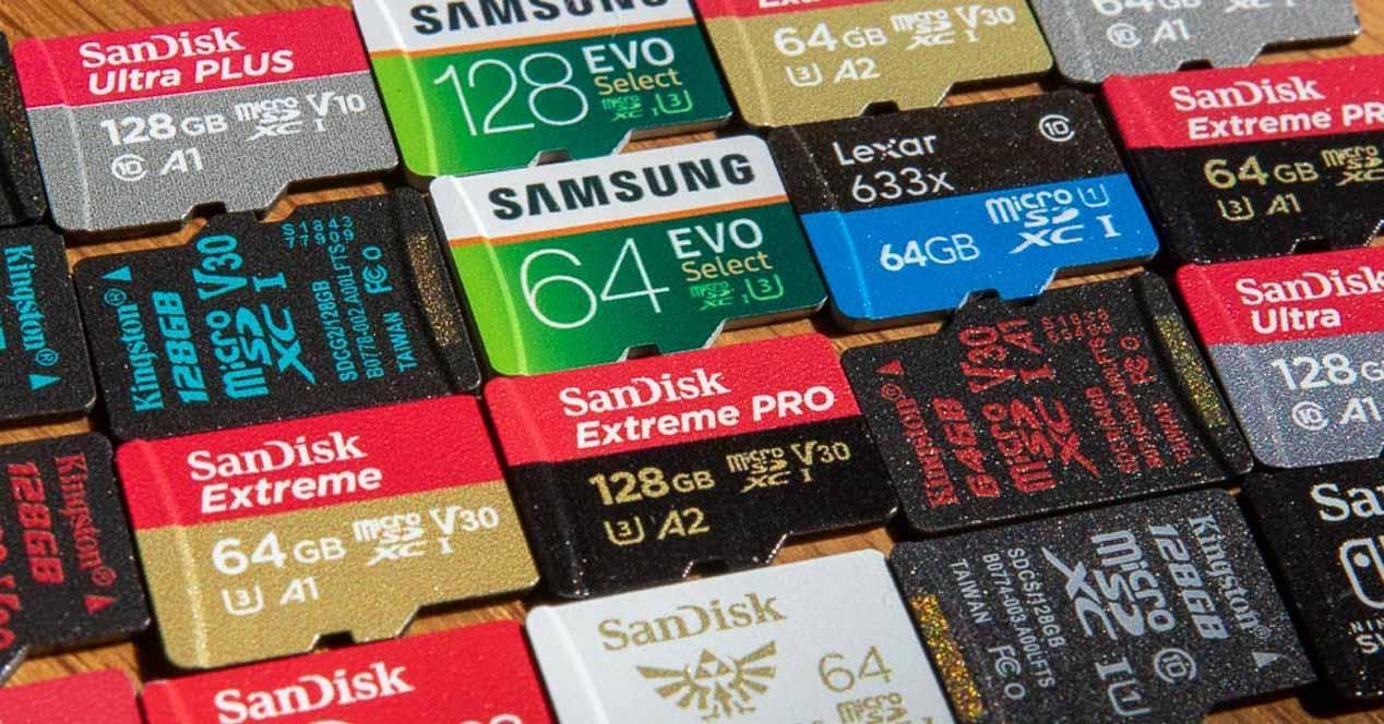 tipos tarjetas MicroSD