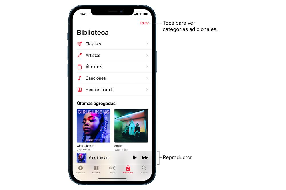 aplicativo Música iPhone