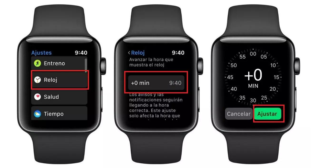 Cambiar hora Apple Watch