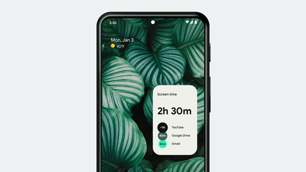tiempo pantalla widget bienestar digital