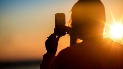 foto movil atardecer