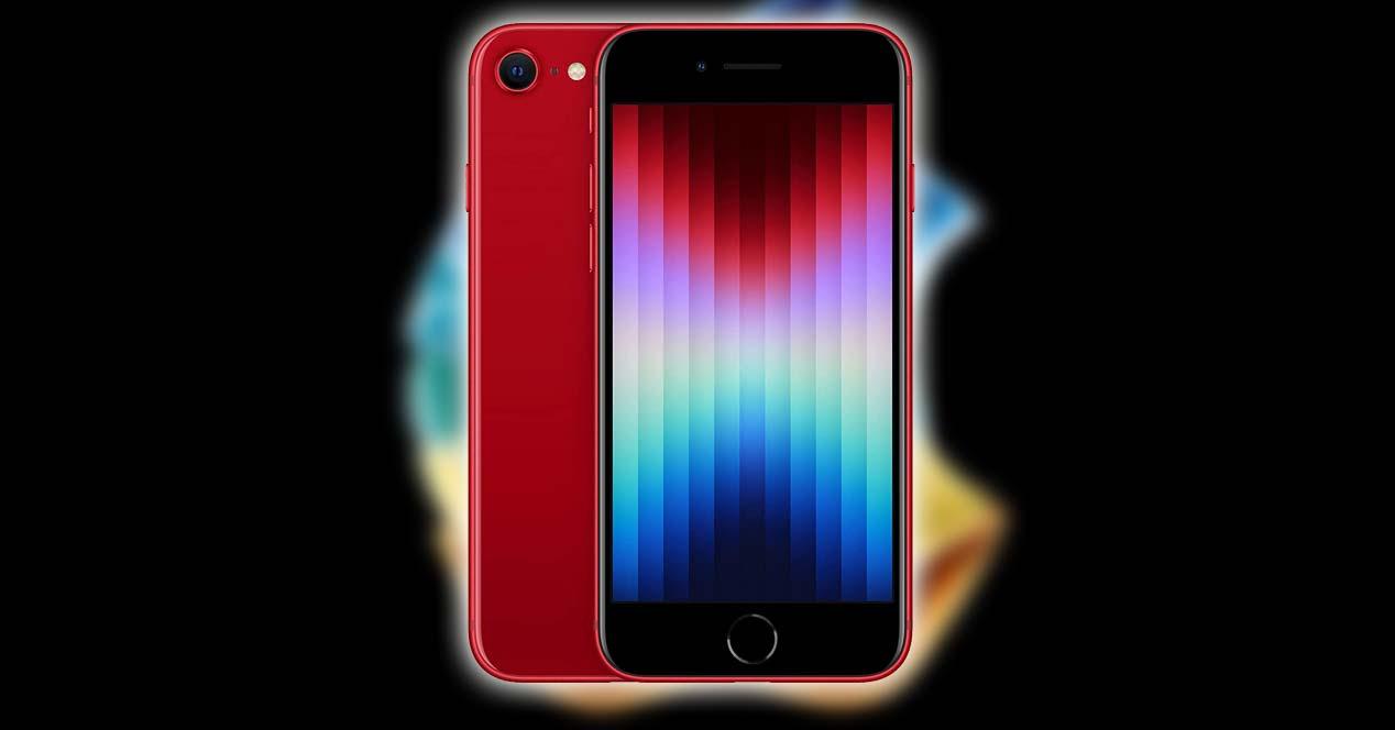 iPhone SE 2022 with background