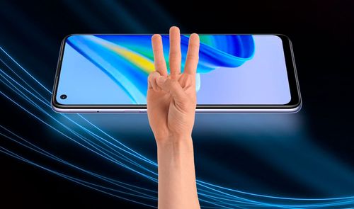 mano tres dedos pantalla amoled