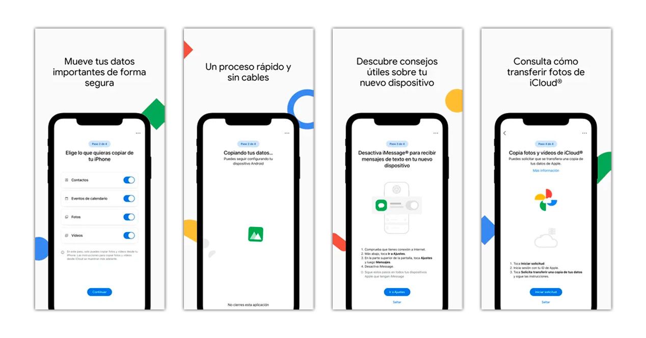 mover archivos iphone android