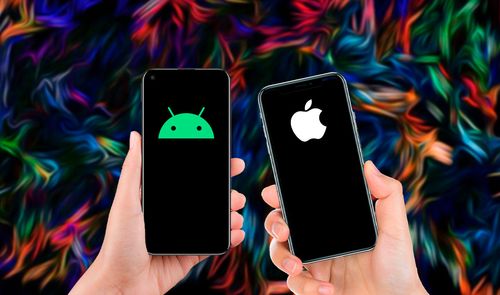 movil android iphone mano