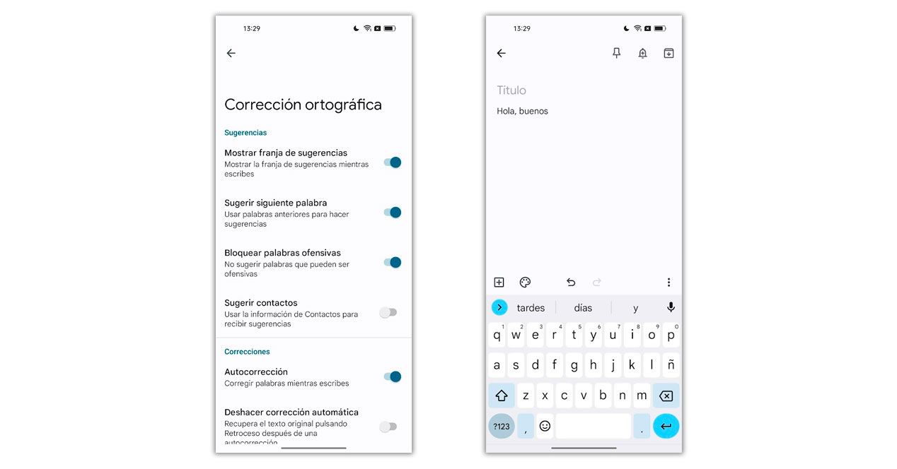 palabras sugeridas gboard