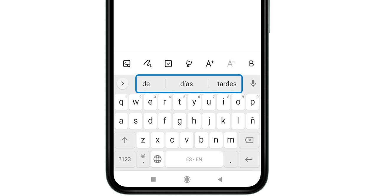 teclado predictivo android