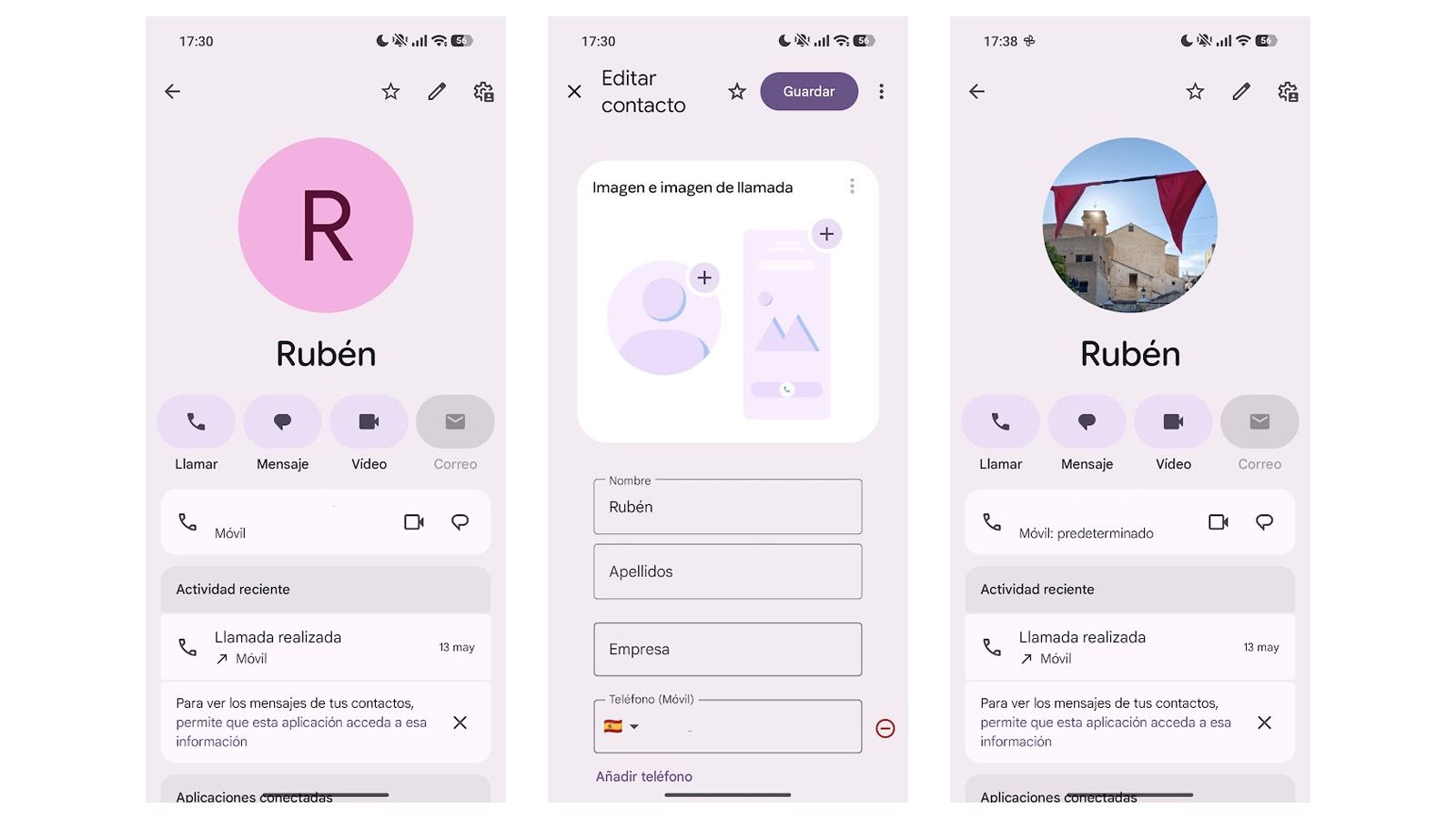 Editar imagen de contactos en Android