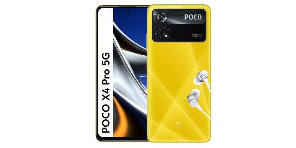 POCO X4 Pro 5G de color amarillo