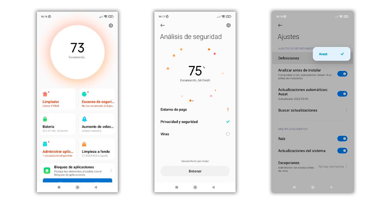 cambiar antivirus miui xiaomi