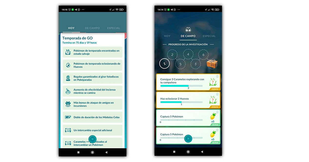 investigaciones pokemon go