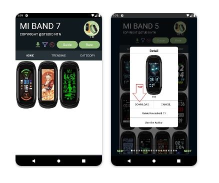 mi band 7 personalizar esferas app