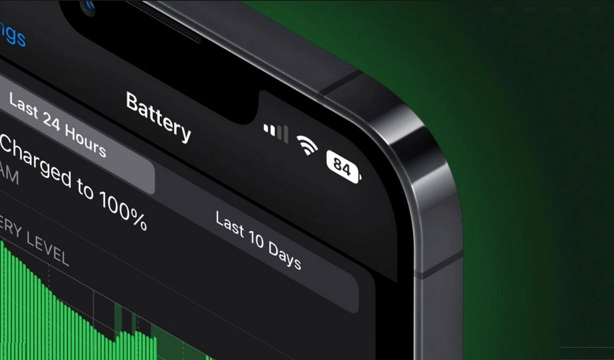 Porcentaje batteria iPhone